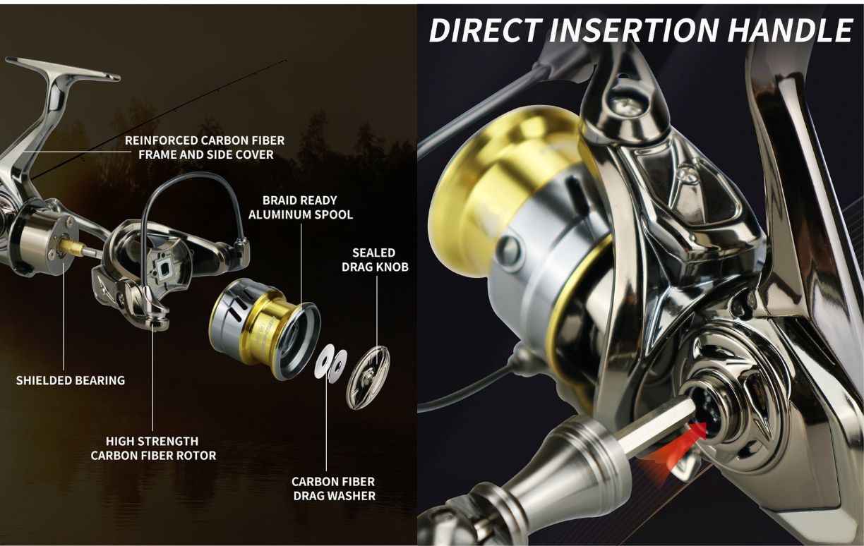 a spinning fishing reel