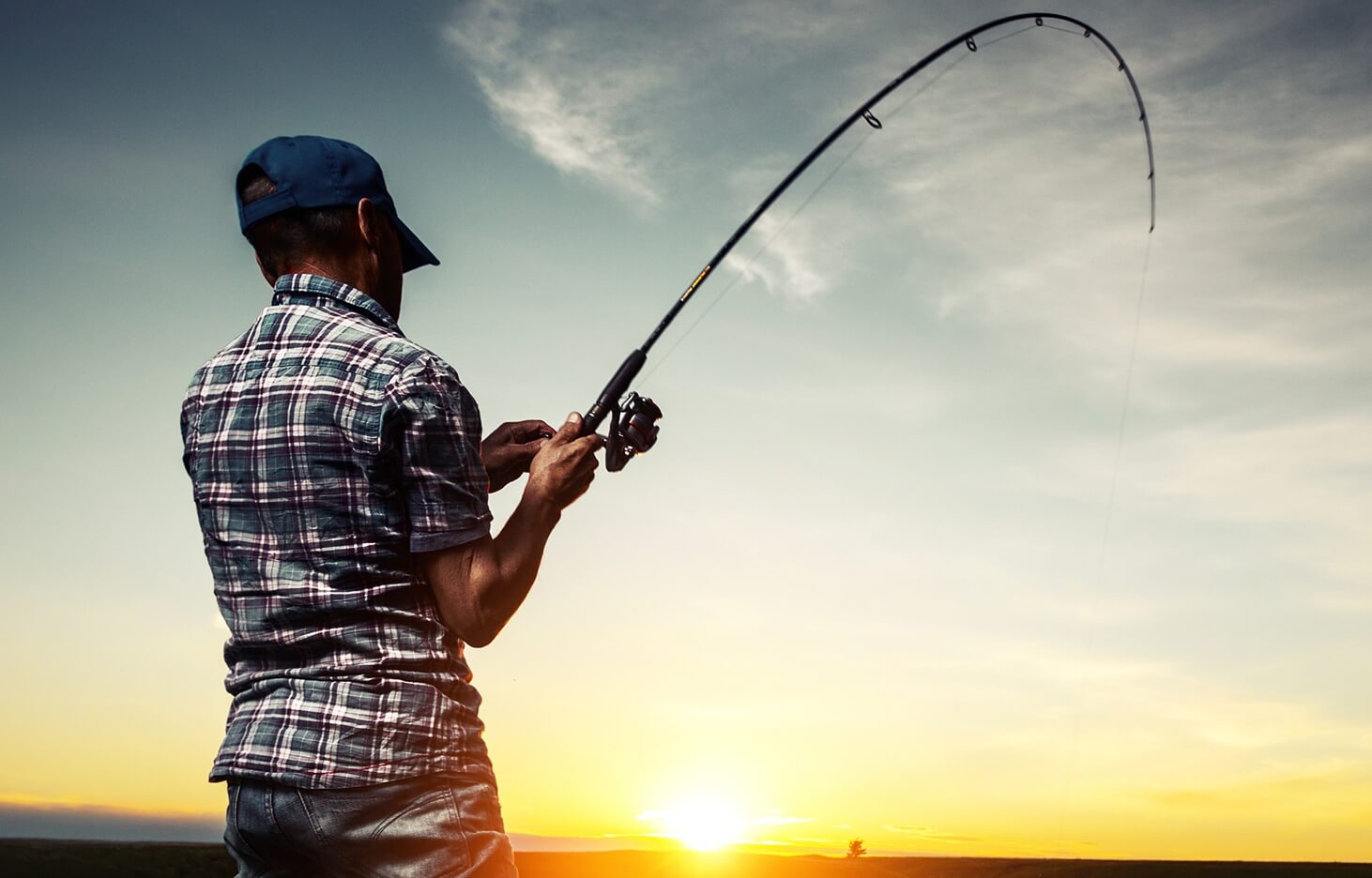 Using Precise Reels for Going fishing on Sunrise