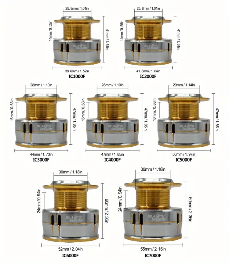 aluminum fishing reel spool