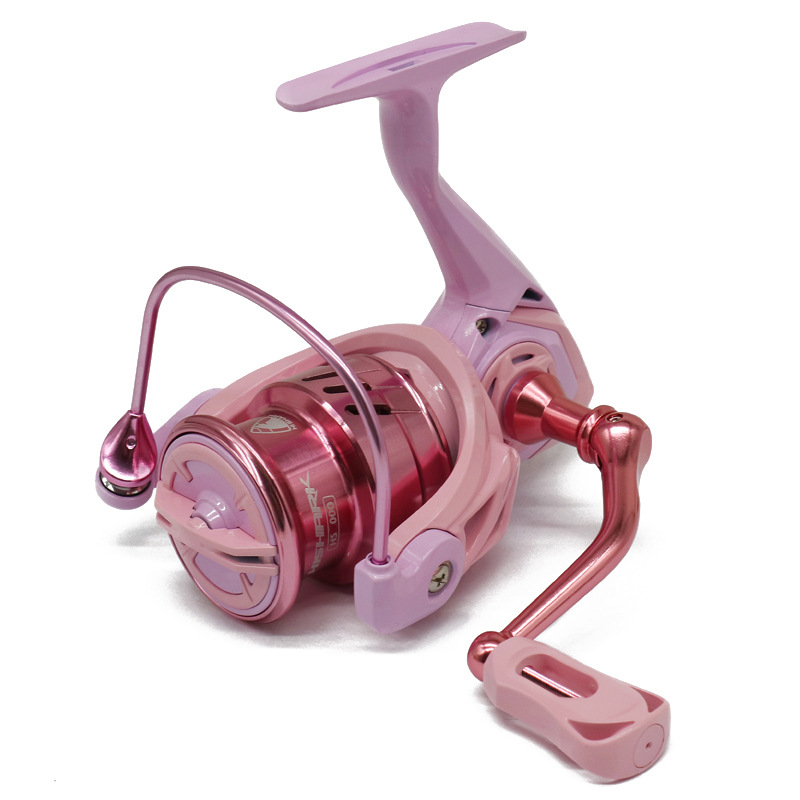 pink spinning fishing reels