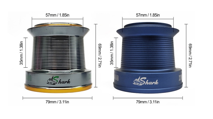 shallow reel spools